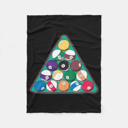 悩まされたビリヤードボール フリースブランケット (正面)