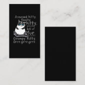悩まされた子猫の短気な子ネコ猫のギフト 名刺 (正面/裏面)