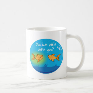 悩まされた金魚 コーヒーマグカップ