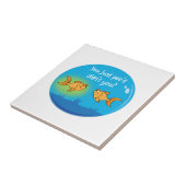 悩まされた金魚 タイル (側面)