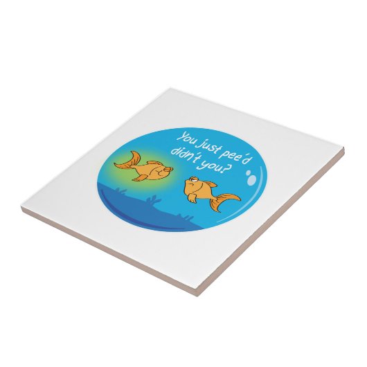 悩まされた金魚 タイル (側面)