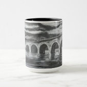 悩まされていた水マグ上の橋 マグカップ (中央)