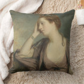 悩ましい女性のポートレート クッション (ブランケット)