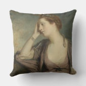 悩ましい女性のポートレート クッション (裏面)