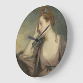 悩ましい女性のポートレート ラージ壁時計 (傾斜)