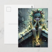 悩ましい妖精のクリスマスライト ポストカード (正面/裏面)