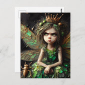 悩ましい妖精の黄金の昆虫 ポストカード (正面/裏面)