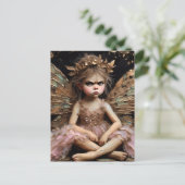 悩ましい小さな愛らしい妖精 ポストカード (スタンド正面)