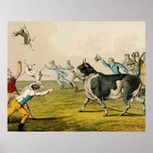 「悩ましている」Bullパブ。 トマスMcLean著、1820年、(prin ポスター