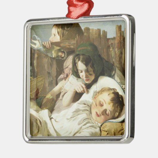 悩ま メタルオーナメント (左)