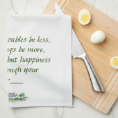 「悩みがすべて減るかもしれない」ハウスのスケッチ キッチンタオル (四つ折り)