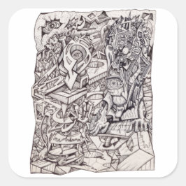 悩みのオルガンステッカー スクエアシール