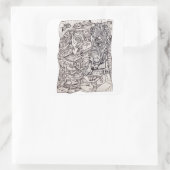 悩みのオルガンステッカー スクエアシール (バッグ)