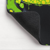 悩みの上で醸造するハロウィン-ダックスフントおよび猫 マウスパッド (コーナー)