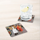 悩みの十分の袋 スクエアペーパーコースター (インサイチュ)