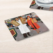 悩みの十分の袋 スクエアペーパーコースター (アングル)