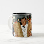 悩みの十分の袋 ツートーンマグカップ (正面左)