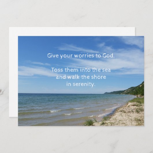 悩みを捨てる2番目のデザイン – 対処カード 招待状 (正面/裏面)