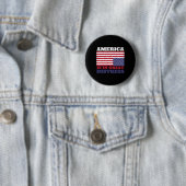 悩み素晴らしでアメリカ国旗を逆さ統一されたに 缶バッジ (インサイチュ)