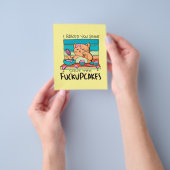 悩んだカップケーキ猫 |学生への贈り物 チラシ (手)