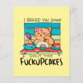 悩んだカップケーキ猫 |学生への贈り物 チラシ (裏面)