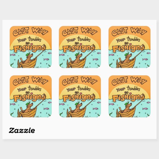 悩遠くにみを投げ掛ける スクエアシール (シート)