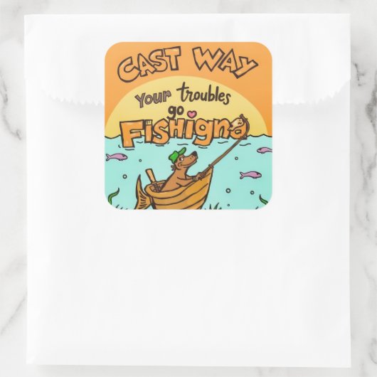 悩遠くにみを投げ掛ける スクエアシール (バッグ)