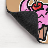 悪いおもしろいクッキーキラーカップケーキ マウスパッド (コーナー)