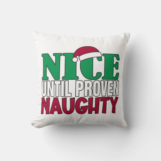 悪いおもしろいクリスマスのジョークが証明されるまで良い クッション (正面)