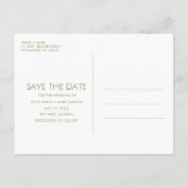 悪いおもしろいダンス移動フォトウェディング日付を保存 案内ポストカード (裏面)