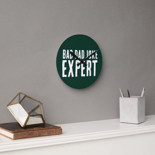 悪いおもしろいパパジョークの読み込みラウンドクロック ラウンド壁時計 (オフィス)