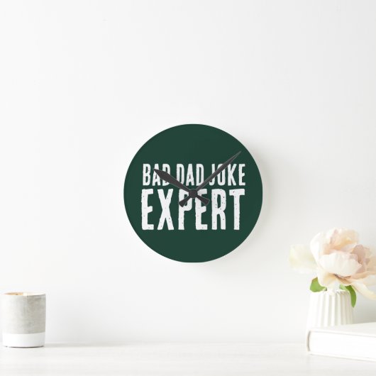 悪いおもしろいパパジョークの読み込みラウンドクロック ラウンド壁時計 (ホーム)