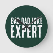 悪いおもしろいパパジョークの読み込みラウンドクロック ラウンド壁時計 (正面)