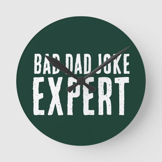 悪いおもしろいパパジョークの読み込みラウンドクロック ラウンド壁時計 (正面)