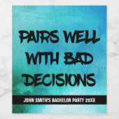 悪いおもしろい決断 ワインラベル (シングルラベル)