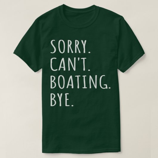 悪いけど私はボートバイできない Tシャツ (デザイン正面)