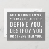 悪いことが起こる引用文 ポストカード (正面/裏面)