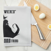 悪いことと同じように「悪い」と言う キッチンタオル (四つ折り)