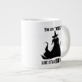 悪いことのように「悪い」と言う ジャンボコーヒーマグカップ (正面右)