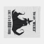 悪いことのように「悪い」と言う フリースブランケット (正面(横))