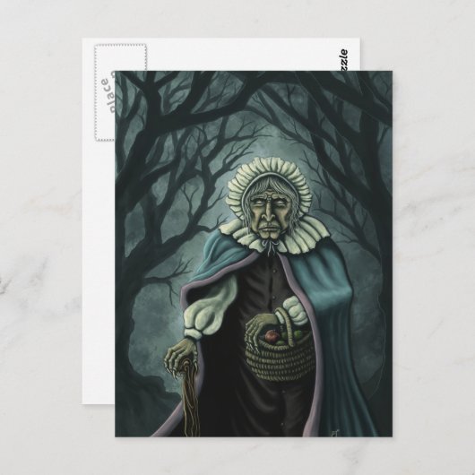 悪いりんごのファンタジーの芸術の郵便はがき ポストカード (正面/裏面)