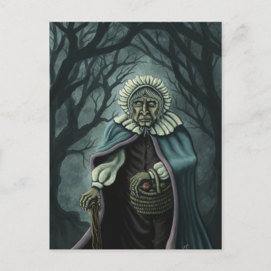 悪いりんごのファンタジーの芸術の郵便はがき ポストカード (正面)