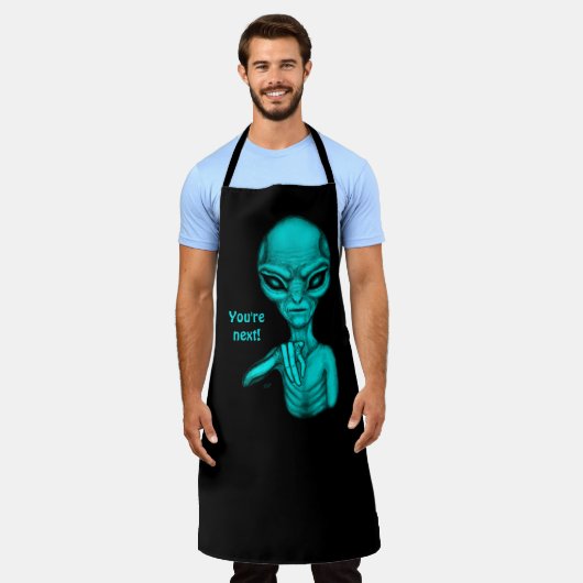 悪いエイリアンあなたは次！ エプロン (着用した状態)