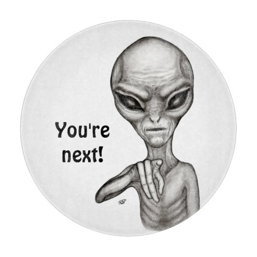 悪いエイリアンあなたは次！ カッティングボード (正面)