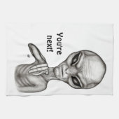 悪いエイリアンあなたは次! キッチンタオル (横)