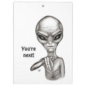 悪いエイリアンあなたは次！ クリップボード (裏面)