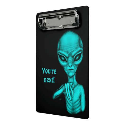 悪いエイリアンあなたは次！クリップボード ミニクリップボード (アングル2)