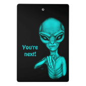 悪いエイリアンあなたは次！クリップボード ミニクリップボード (裏面)