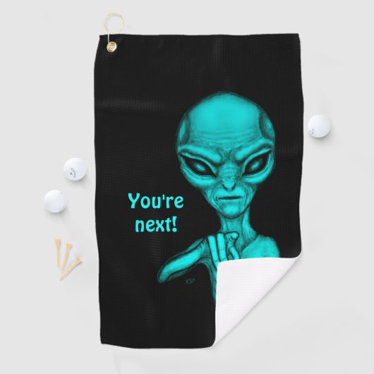 悪いエイリアンあなたは次！ ゴルフタオル (インサイチュ)