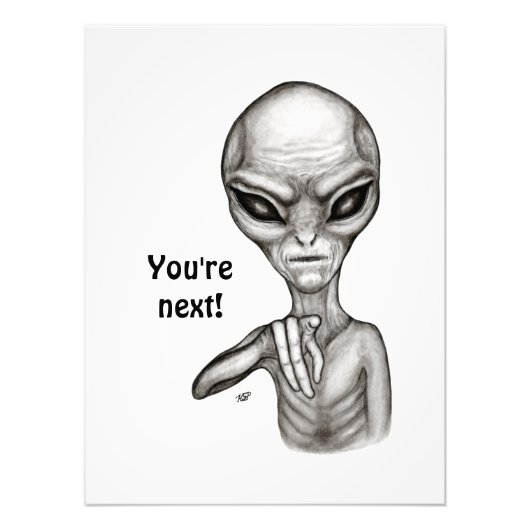 悪いエイリアンあなたは次！ フォトプリント            (正面)